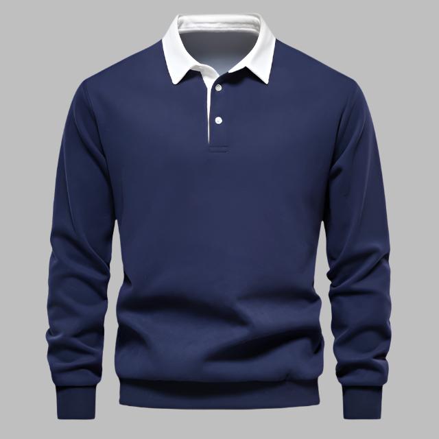 Lucas Polo Sweater | Casual katoenen trui met hoogwaardig polokraag ontwerp voor heren