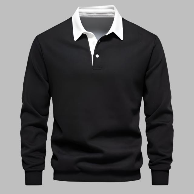 Lucas Polo Sweater | Casual katoenen trui met hoogwaardig polokraag ontwerp voor heren