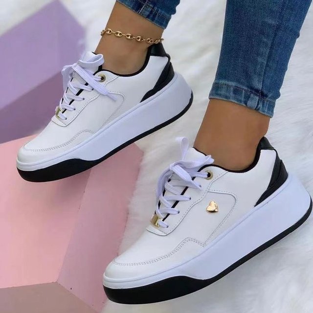 Lisa Sneakers | Casual dames sneakers met gekleurde accenten en platforms