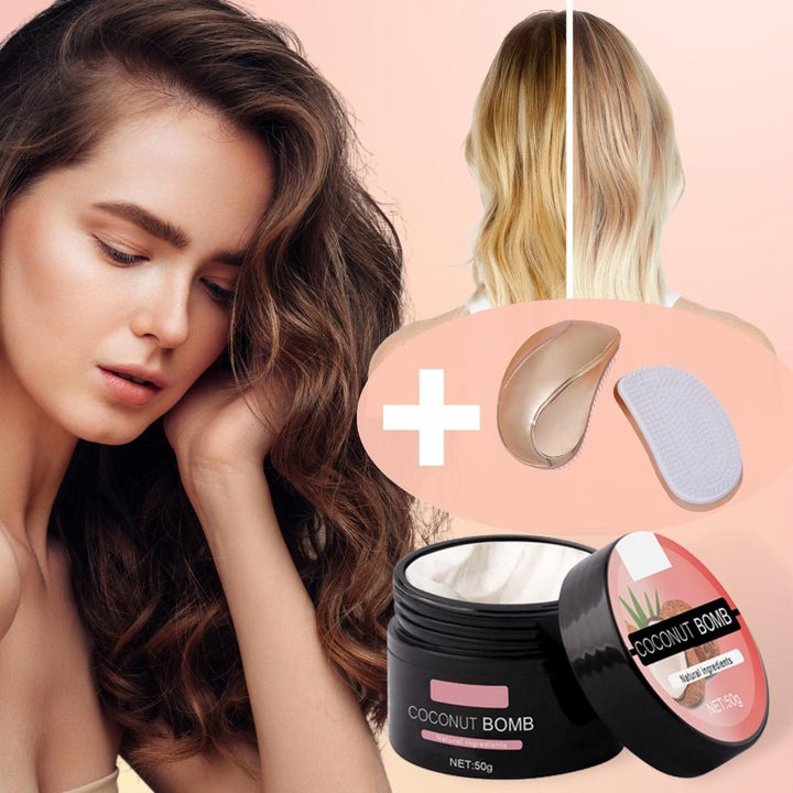 CocoHair Haarcreme Set | Intensive Hydratation voor Droog en Beschadigd Haar met Kokosolie en Sheaboter