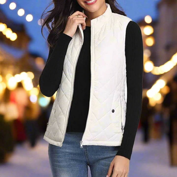 Loewa Bodywarmer | Trendy Warm Gewatteerde dames Bodywarmer met ritssluiting voor de Winter