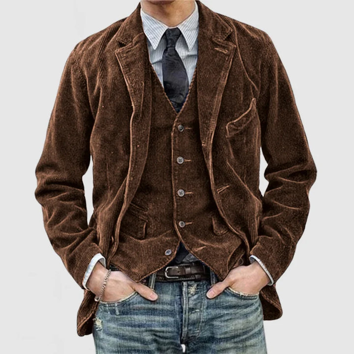 Gents Corduroy Jas | Vintage corduroy jas met revers voor een klassieke look