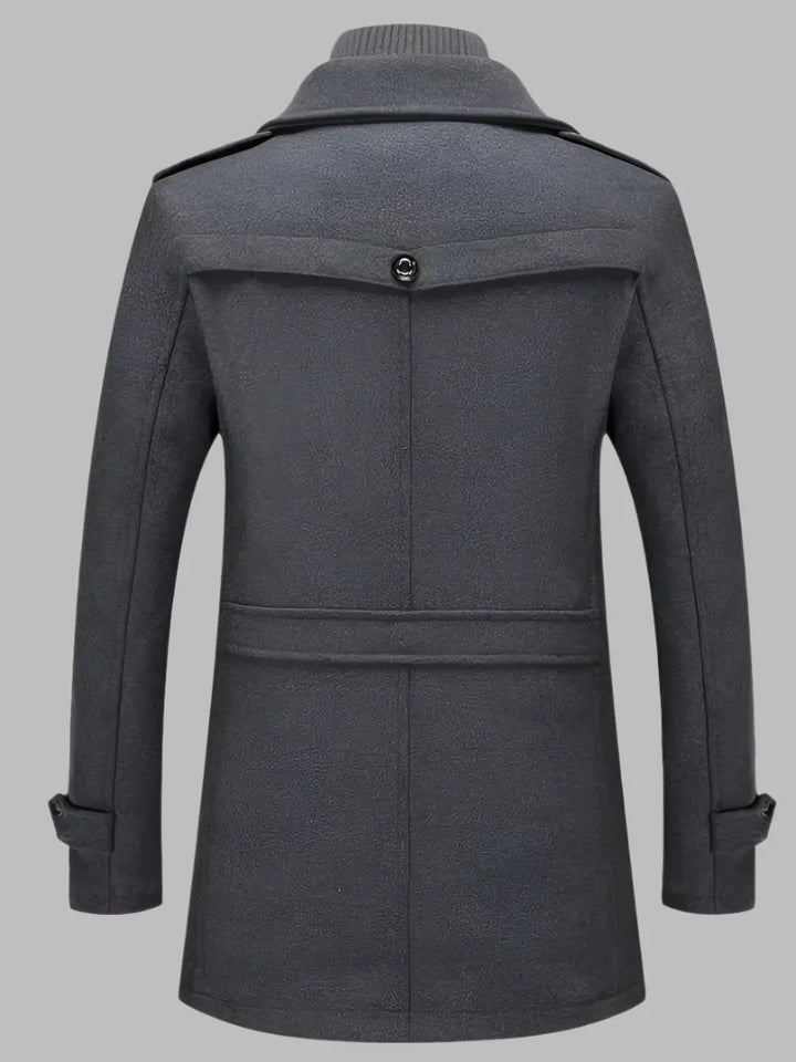 Vittorio Wool Coat | Lange Wollen Winterjas voor Heren met Een Verfijnde Uitstraling