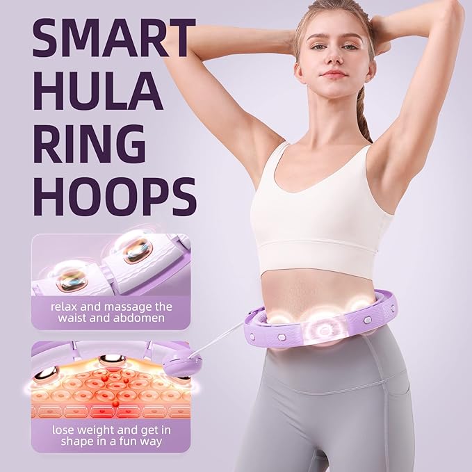 Ellis Fitness Hula Hoop | Draaibare Hoepel met Gewicht voor Thuis Workout en Plezier