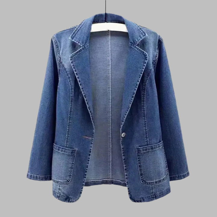 Eva Blazer | Casual denim blazer met zakken voor dames