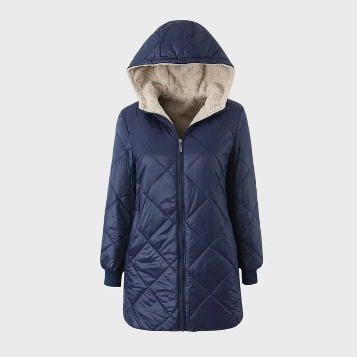 Vogae Parka | Moderne lange winterjas met polar fleece voering voor dames