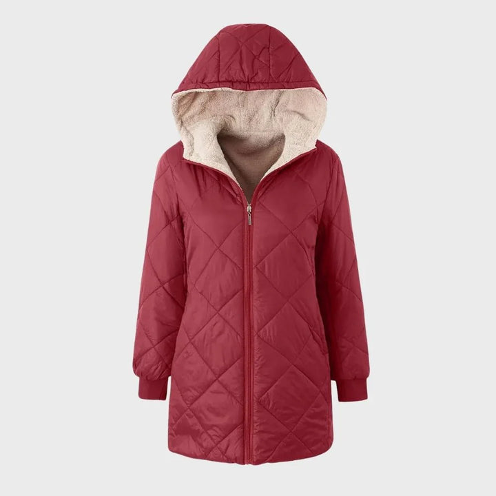 Vogae Parka | Moderne lange winterjas met polar fleece voering voor dames