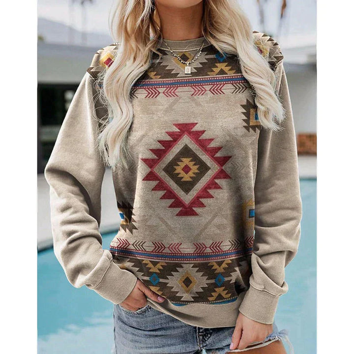 Caudalie Sweater | Trui met retroprint voor dames