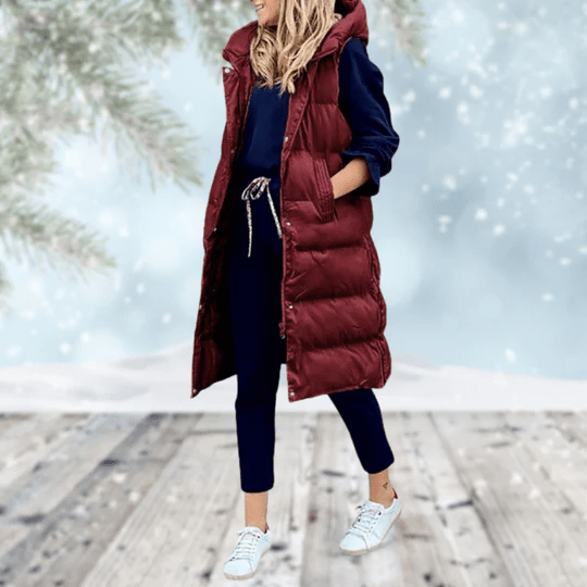 Voss Copenhagen Bodywarmer | Stijlvol Gewatteerd knielang gilet voor dames