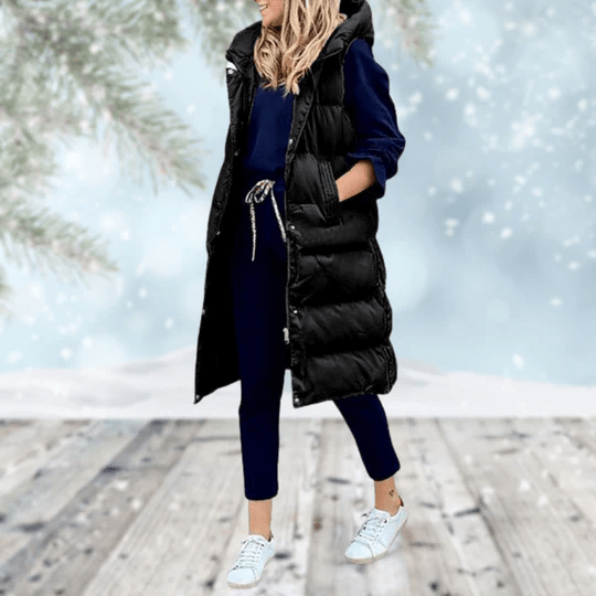 Voss Copenhagen Bodywarmer | Stijlvol Gewatteerd knielang gilet voor dames