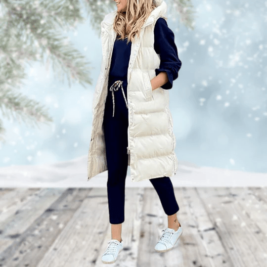 Voss Copenhagen Bodywarmer | Stijlvol Gewatteerd knielang gilet voor dames