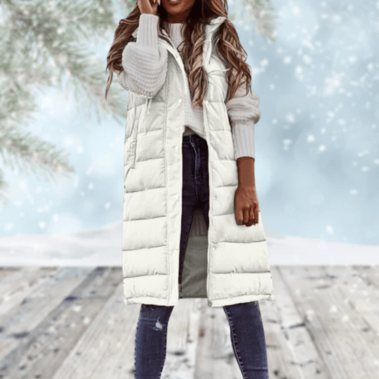 Voss Copenhagen Bodywarmer | Stijlvol Gewatteerd knielang gilet voor dames