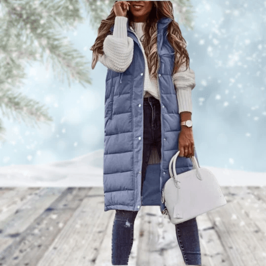 Voss Copenhagen Bodywarmer | Stijlvol Gewatteerd knielang gilet voor dames