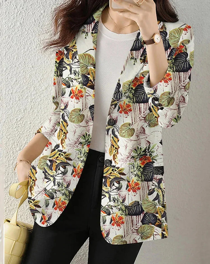 Elegante Blazer Bloemenmotief