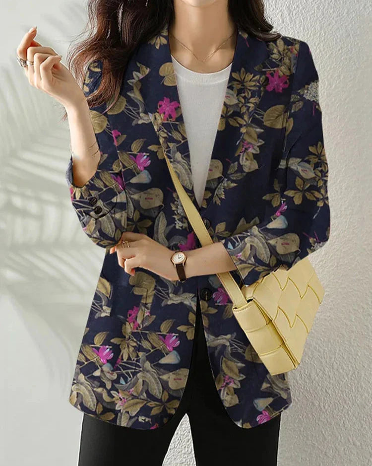 Elegante Blazer Bloemenmotief