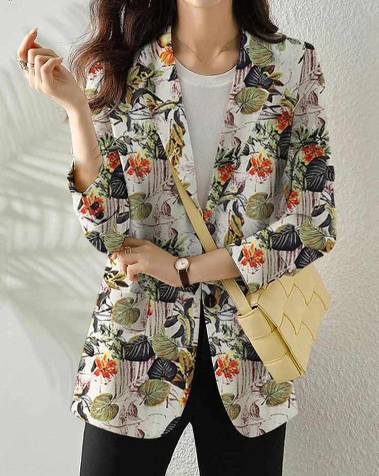 Elegante Blazer Bloemenmotief