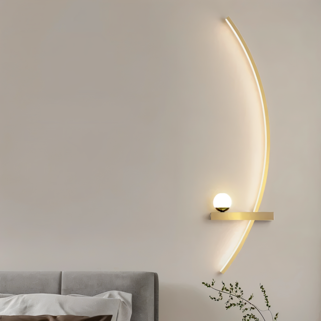 ArcBright Wandlamp | Moderne Gebogen Arc Line LED Wandlamp