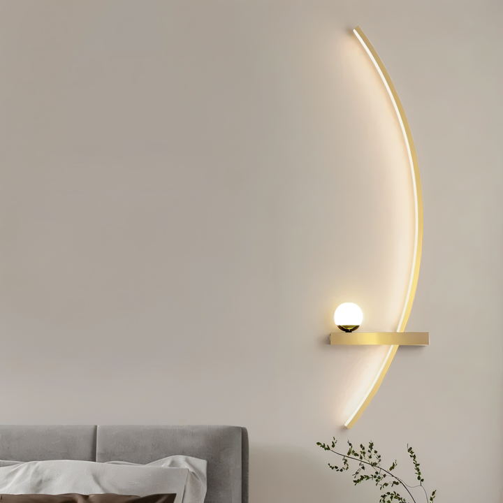 ArcBright Wandlamp | Moderne Gebogen Arc Line LED Wandlamp