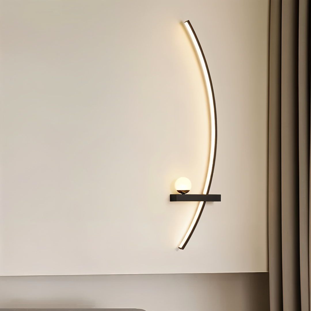 ArcBright Wandlamp | Moderne Gebogen Arc Line LED Wandlamp