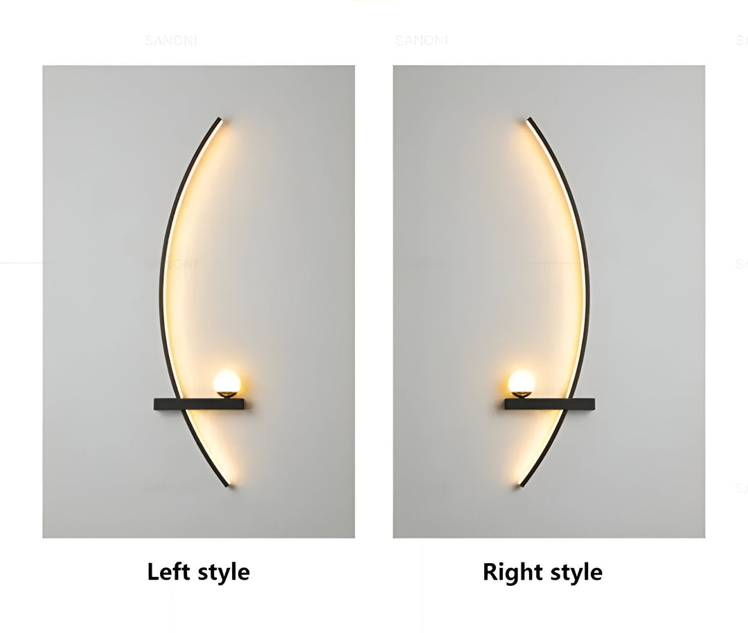 ArcBright Wandlamp | Moderne Gebogen Arc Line LED Wandlamp