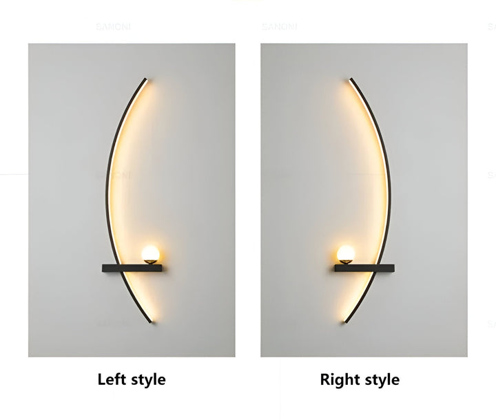 ArcBright Wandlamp | Moderne Gebogen Arc Line LED Wandlamp