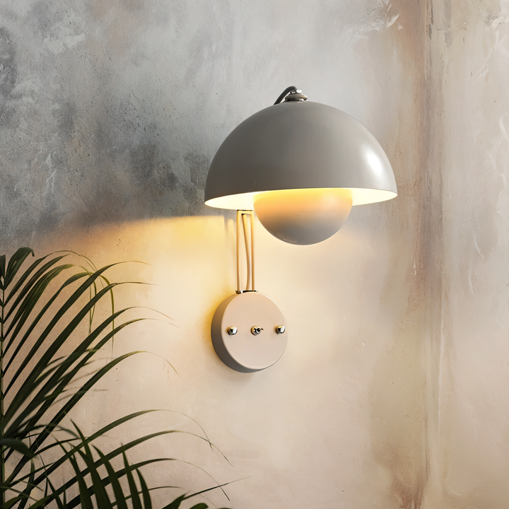 FloraGlow Wandlamp | Stijlvolle Ronde LED Wandlamp in Macaron Bloemenknop Design