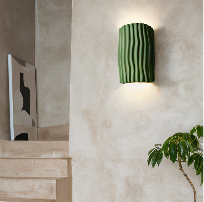 HuePleat Wandlamp | Moderne Gevlochten Resin LED Wandlamp