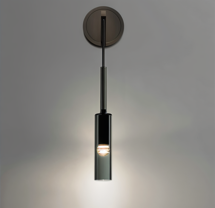 CrystalGrey Wandlamp | Minimalistische Rookglas Tube Moderne Wandlamp