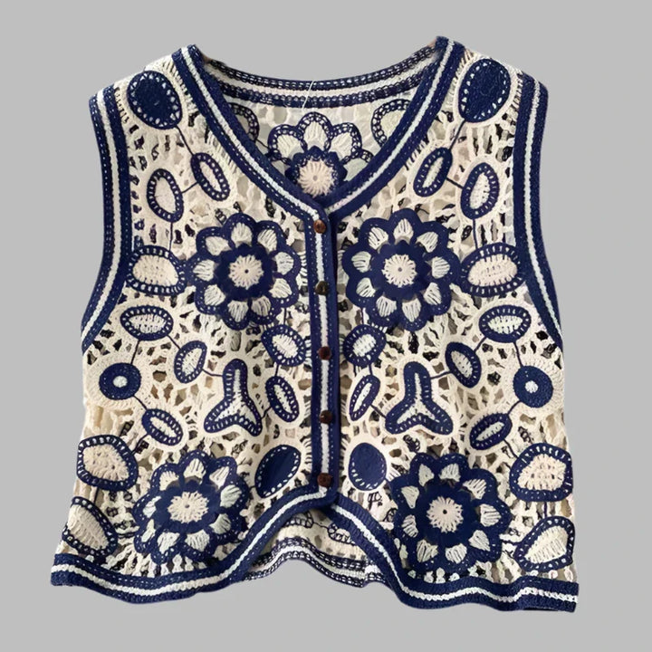 Kleurrijk Bloemen Vest