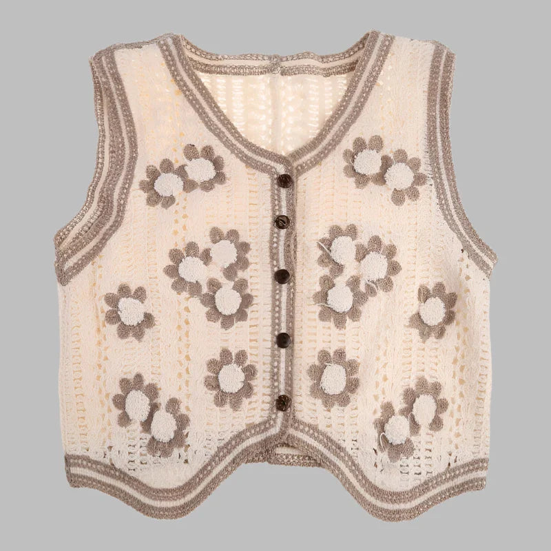 Kleurrijk Bloemen Vest