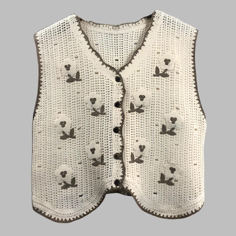 Kleurrijk Bloemen Vest