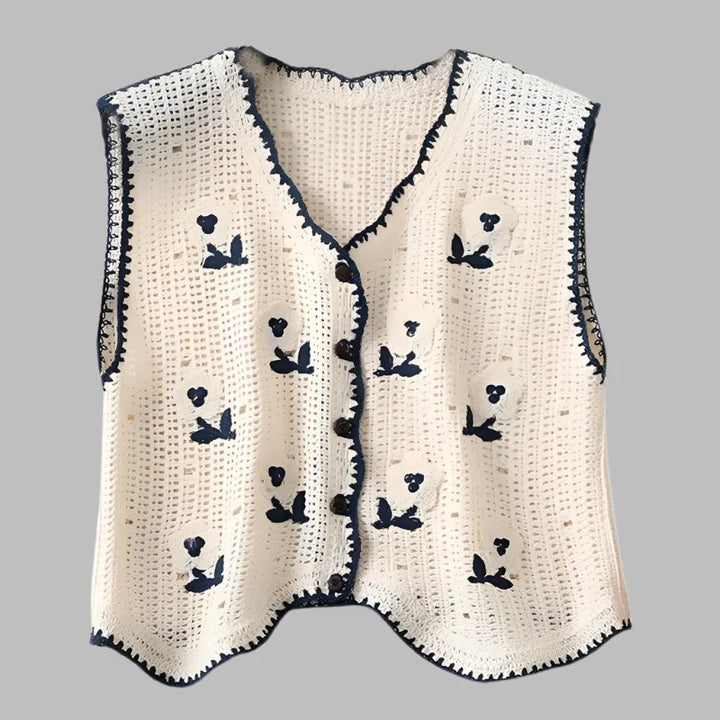 Kleurrijk Bloemen Vest