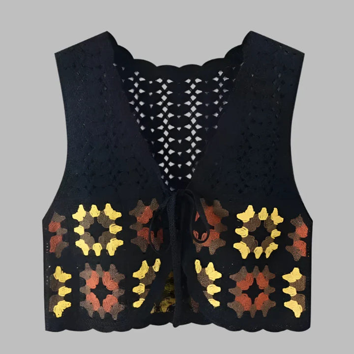 Kleurrijk Bloemen Vest