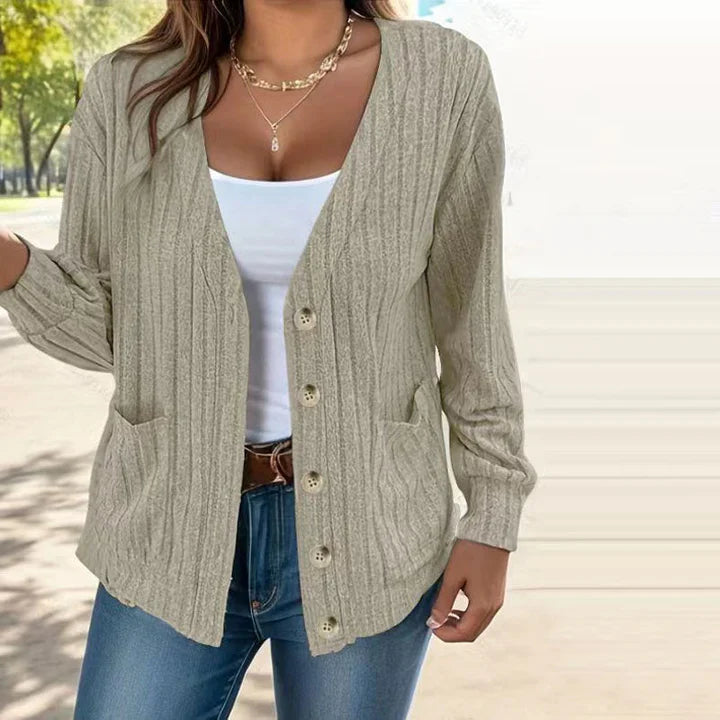 PrimoDossa Cardigan | Warm gebreid vest met klassieke uitstraling voor dames