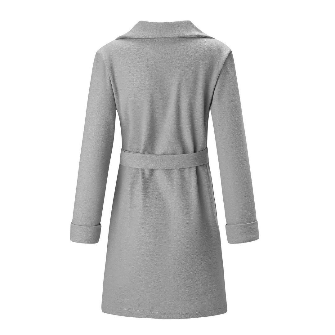 Marant Wolmantel | Elegante lange double breasted wol-look jas voor dames