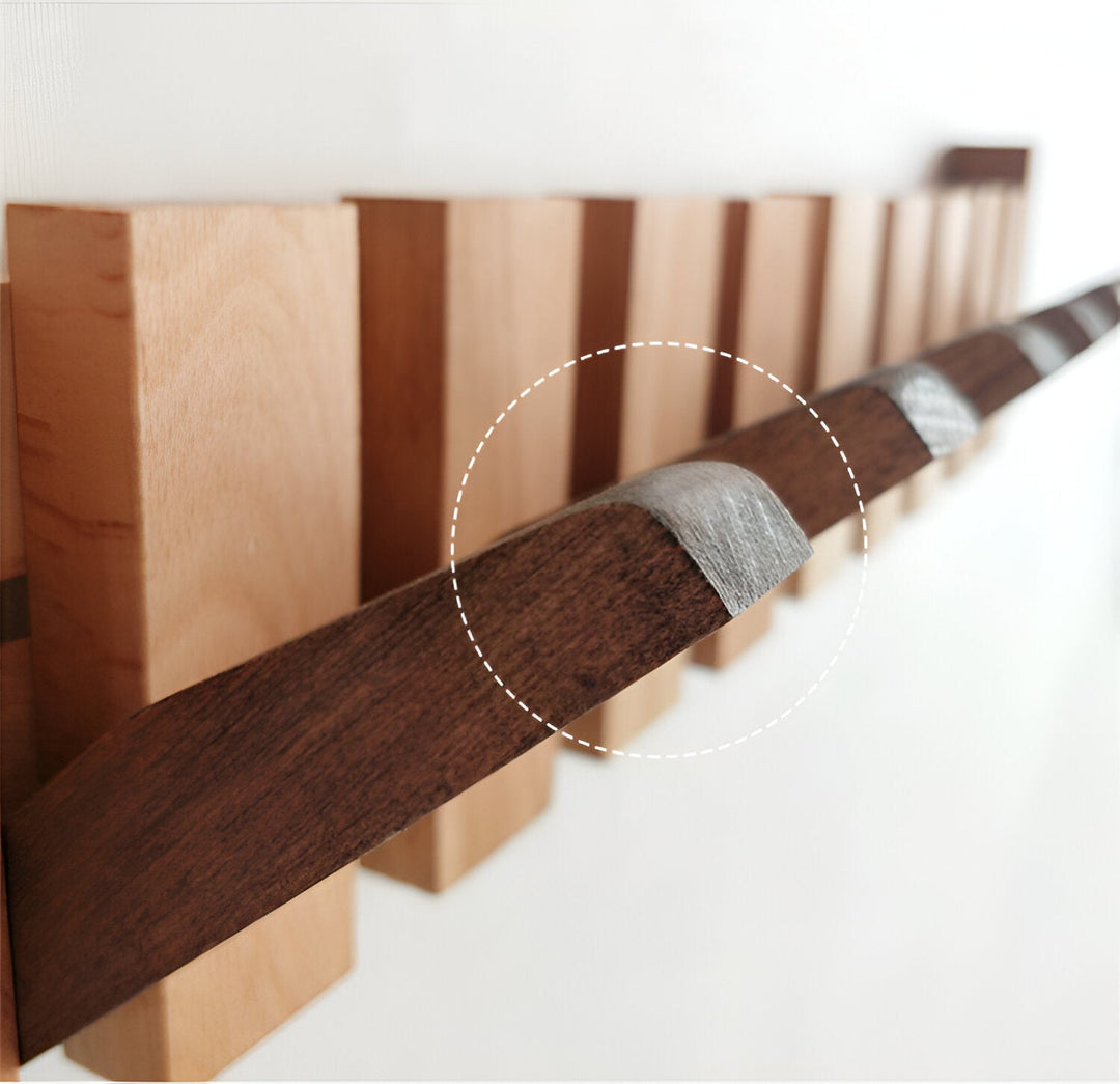 VintageHooks Kapstok | Houten Piano design kapstok met Magnetische Haken