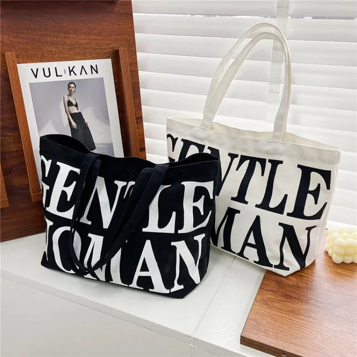 Zoe Letter Print Tas | Moderne alledaagse handtas in maxi-formaat voor vrouwen