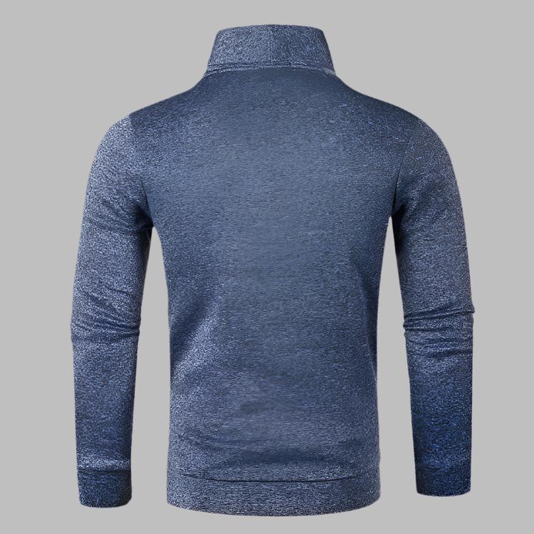 Luciano Zip Pullover | Casual Heren Trui met Suède Details en Rits