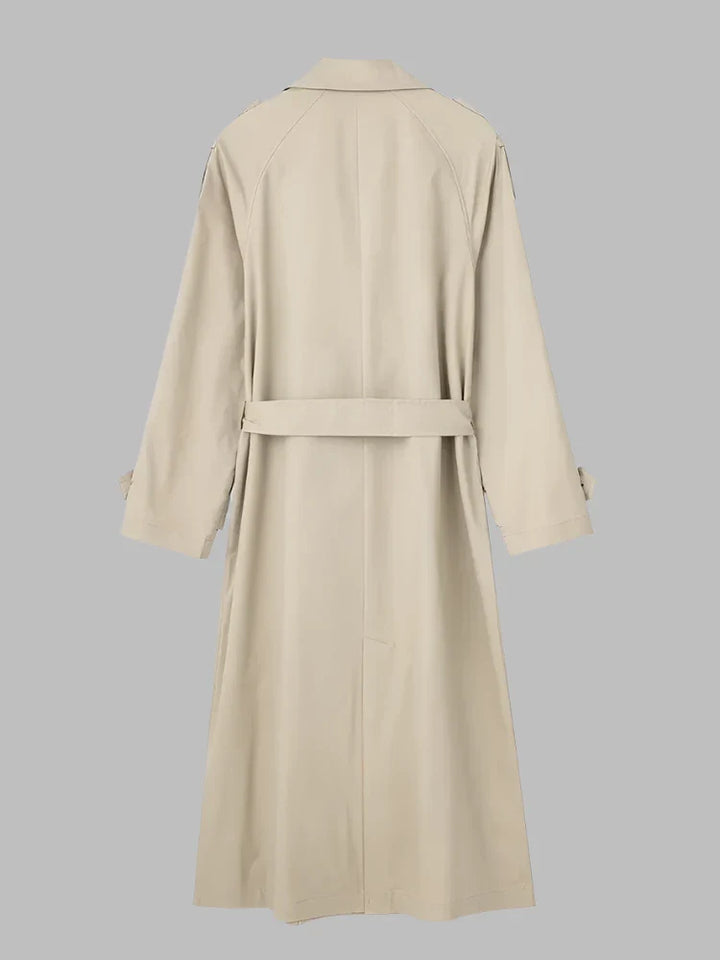 Mara Trenchcoat | Luxe lange trenchcoat met riem en knopen voor dames