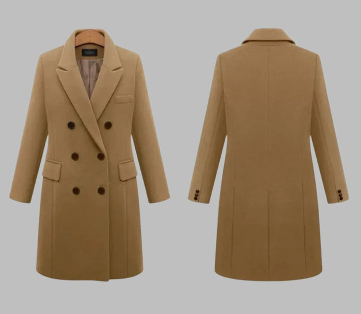 Atheta Coat | Casual warme midi jas voor vrouwen