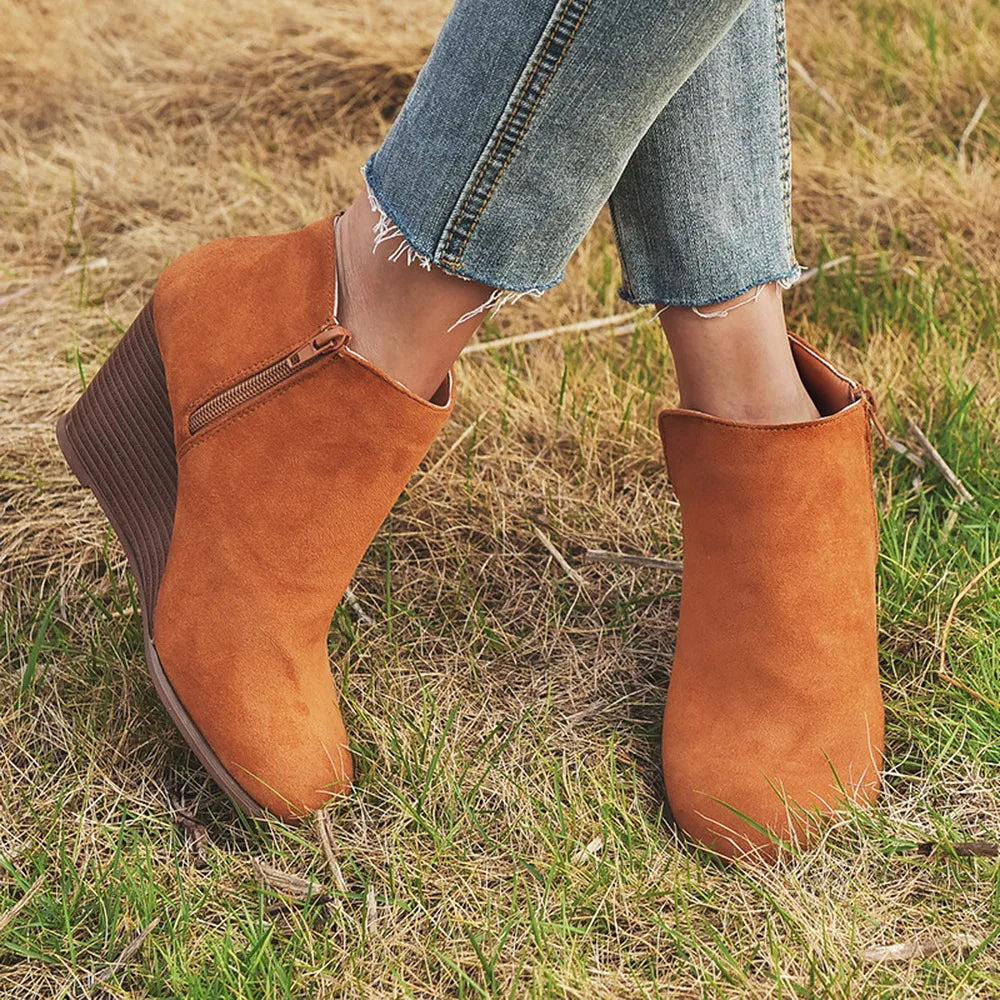 Beaumont Wedge Boots | Moderne enkellaarsjes met wig voor vrouwen