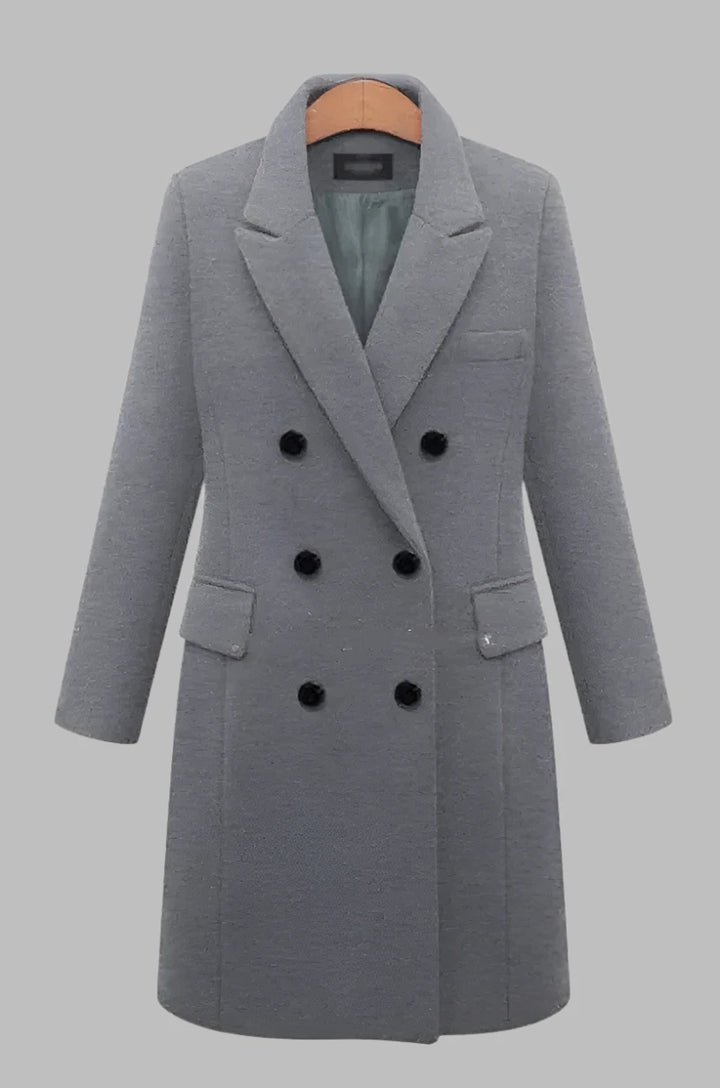 Atheta Coat | Casual warme midi jas voor vrouwen