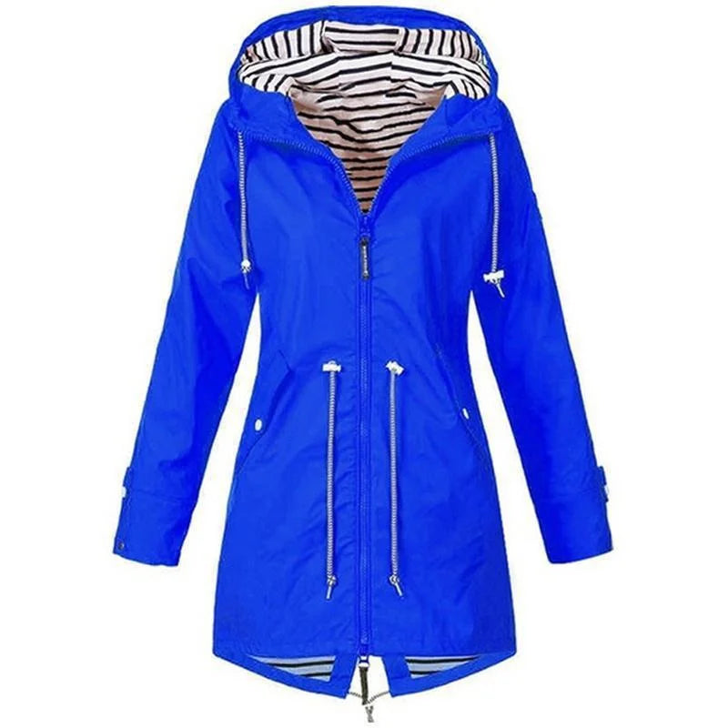 Carmen Windbreaker Jas | Stijlvolle lange regenjas met capuchon voor dames