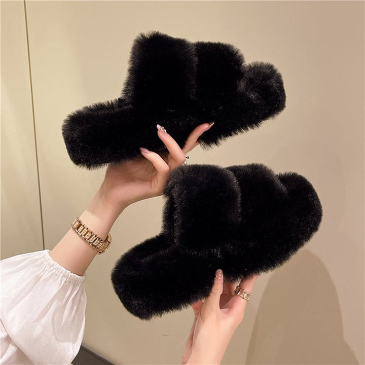 Zoe Furry Slippers | Pluizige, zachte, warme dames pantoffels