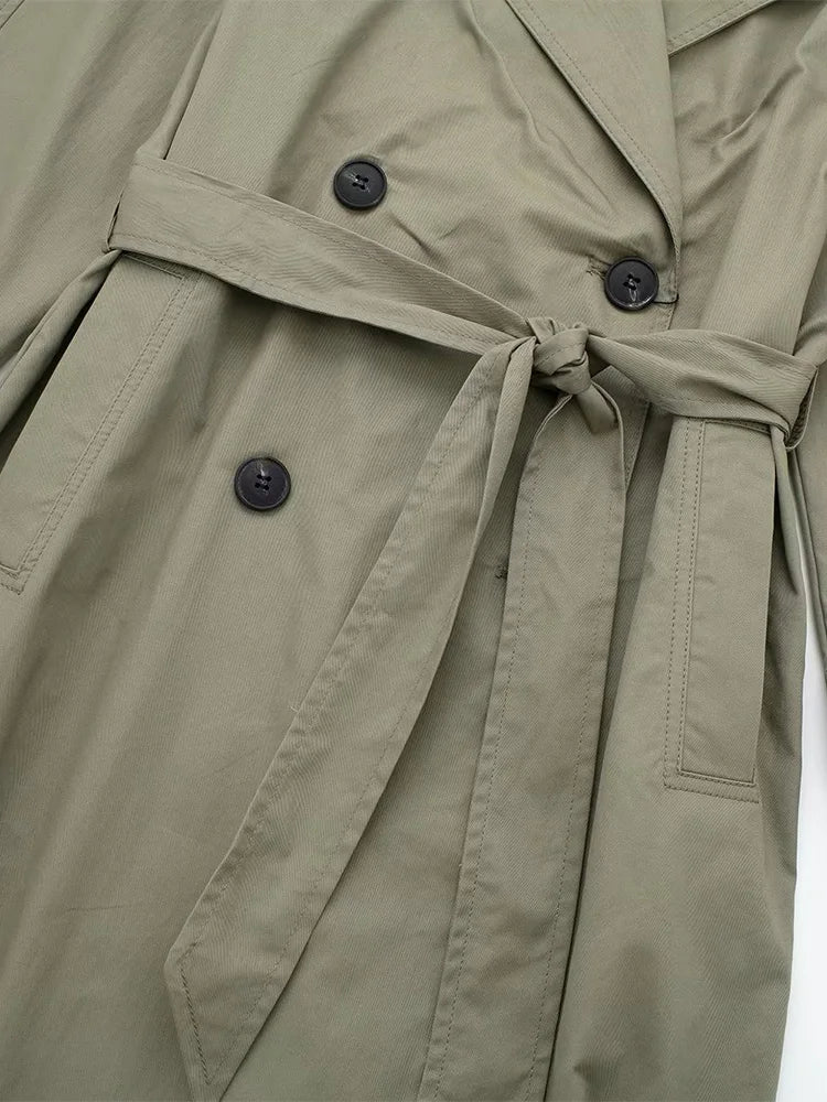 Mara Trenchcoat | Luxe lange trenchcoat met riem en knopen voor dames