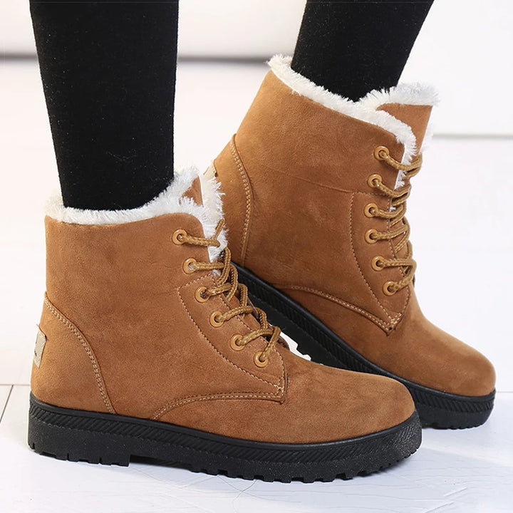 Vivian Snowboots | Warme fleece gevoerde enkellaarsjes voor dames