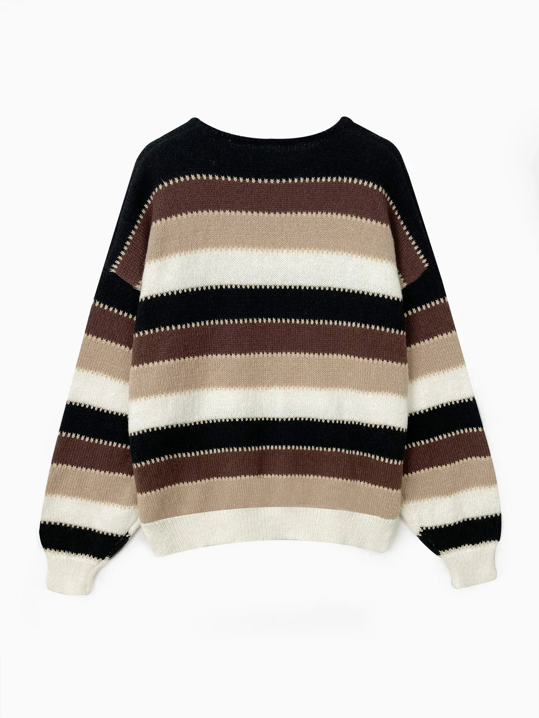 Mika Sweater | Gezellige warm gestreepte damestrui voor de winter