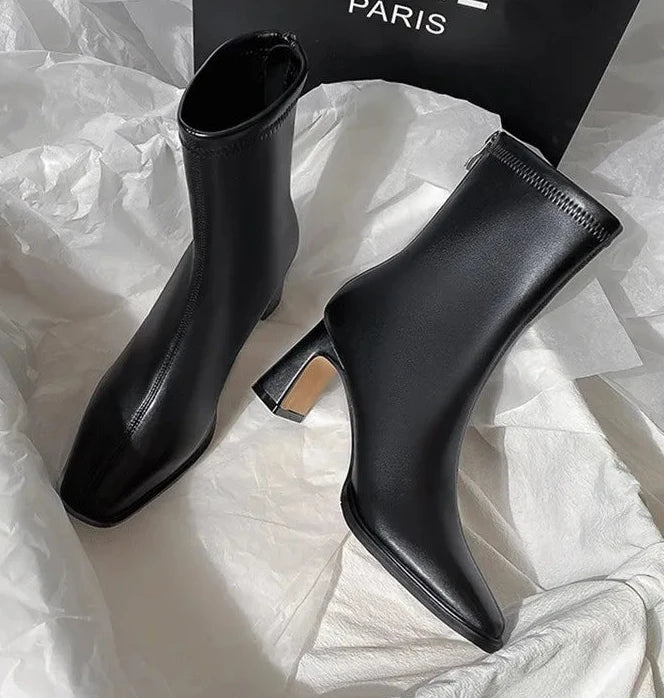 Marliès Paris Boots | Moderne leren hoge haklaarzen voor vrouwen