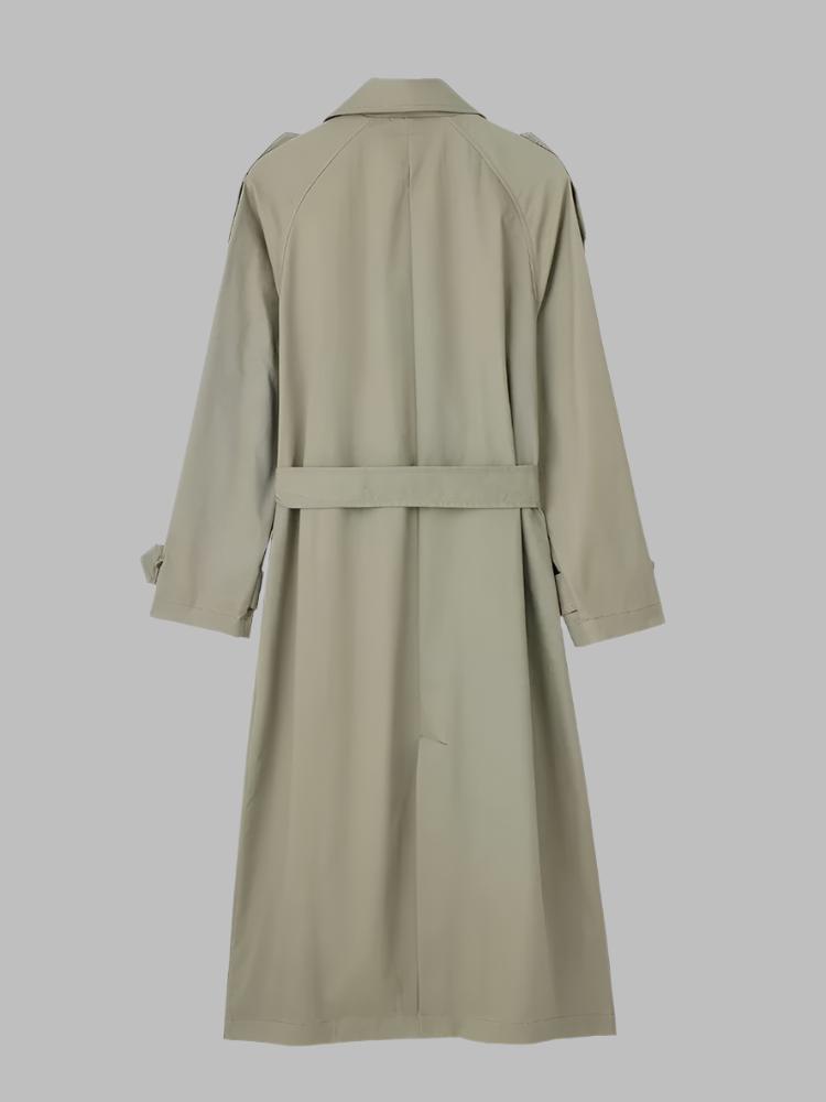 Mara Trenchcoat | Luxe lange trenchcoat met riem en knopen voor dames