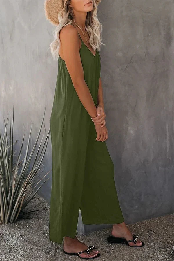 Zoe Zomer-Jumpsuit | Mouwloze, casual dames-jumpsuit met open rug